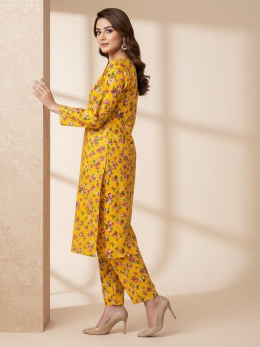 Bin Shaukat Cotton Cambric Printed Unstitched 2-Piece Suit