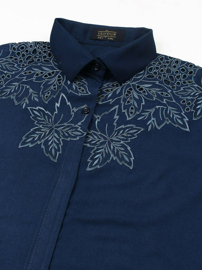 Velvour Girls Viscose Embroidered Stitched Tunic-VG80-A