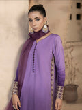 Hemstitch Raw Silk Stitched 3-Piece Suit-Raania