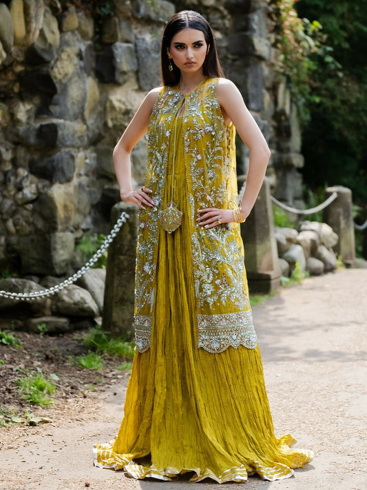 Shiza Hassan Lillian Wedding Formals Organza Embellished Stitched 3-Piece Suit-Floraison