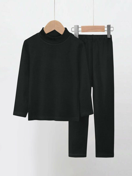 Black Velvour Inner Tracksuits-VIS014