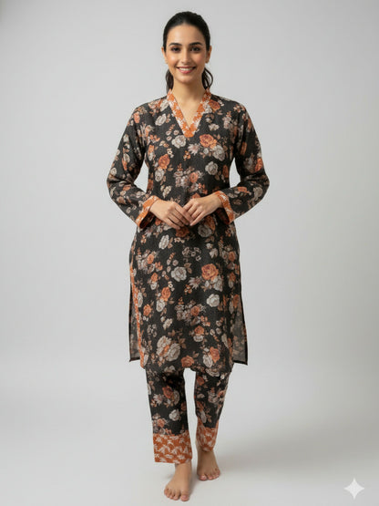 Bin Shaukat Karandi Printed Stitched 2-Piece Suit