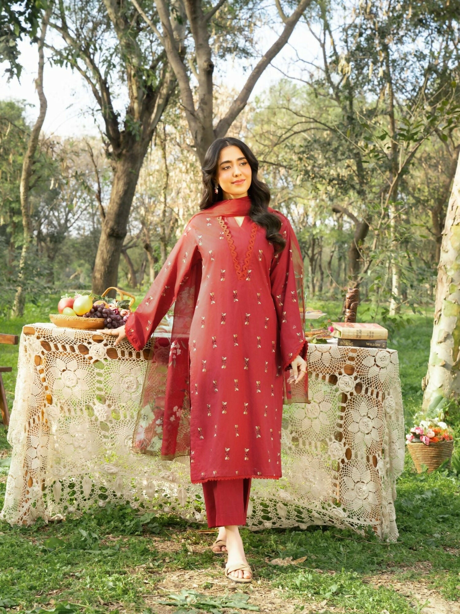 Panache Apparel Serenity Cotton Lawn Embroidered Stitched Suit-Reverie