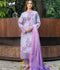 Panache Apparel Raw Silk Embroidered Stitched Suit-Lavender Bloom