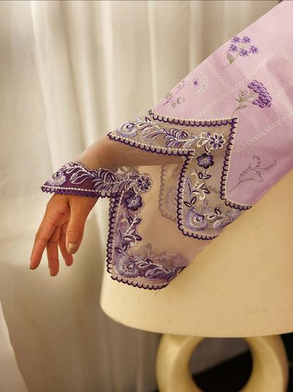 Mahnur Leila Lawn'26 Embroidered Unstitched 3-Piece Suit-L-04