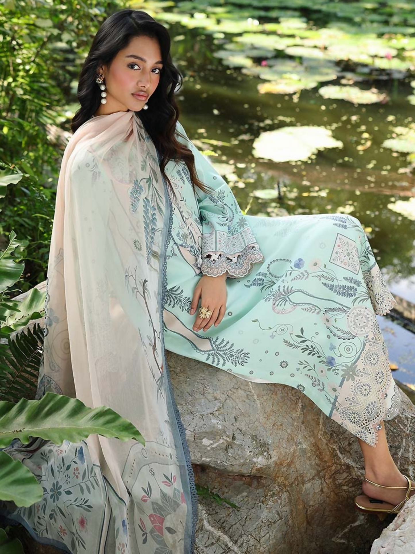 Qalamkar Qprints Lawn'26 Embroidered Unstitched 3-Piece Suit-AX-04-(A)-Slona