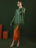 Hussain Rehar Basic Not Basic I Raw Silk Embellished Stitched 3-Piece Suit-Wild Poppy