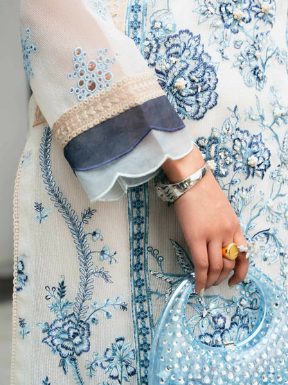 Shiza Hassan Aira Luxury Pret Cotton Net Embroidered Stitched 4-Piece Suit-Zuha