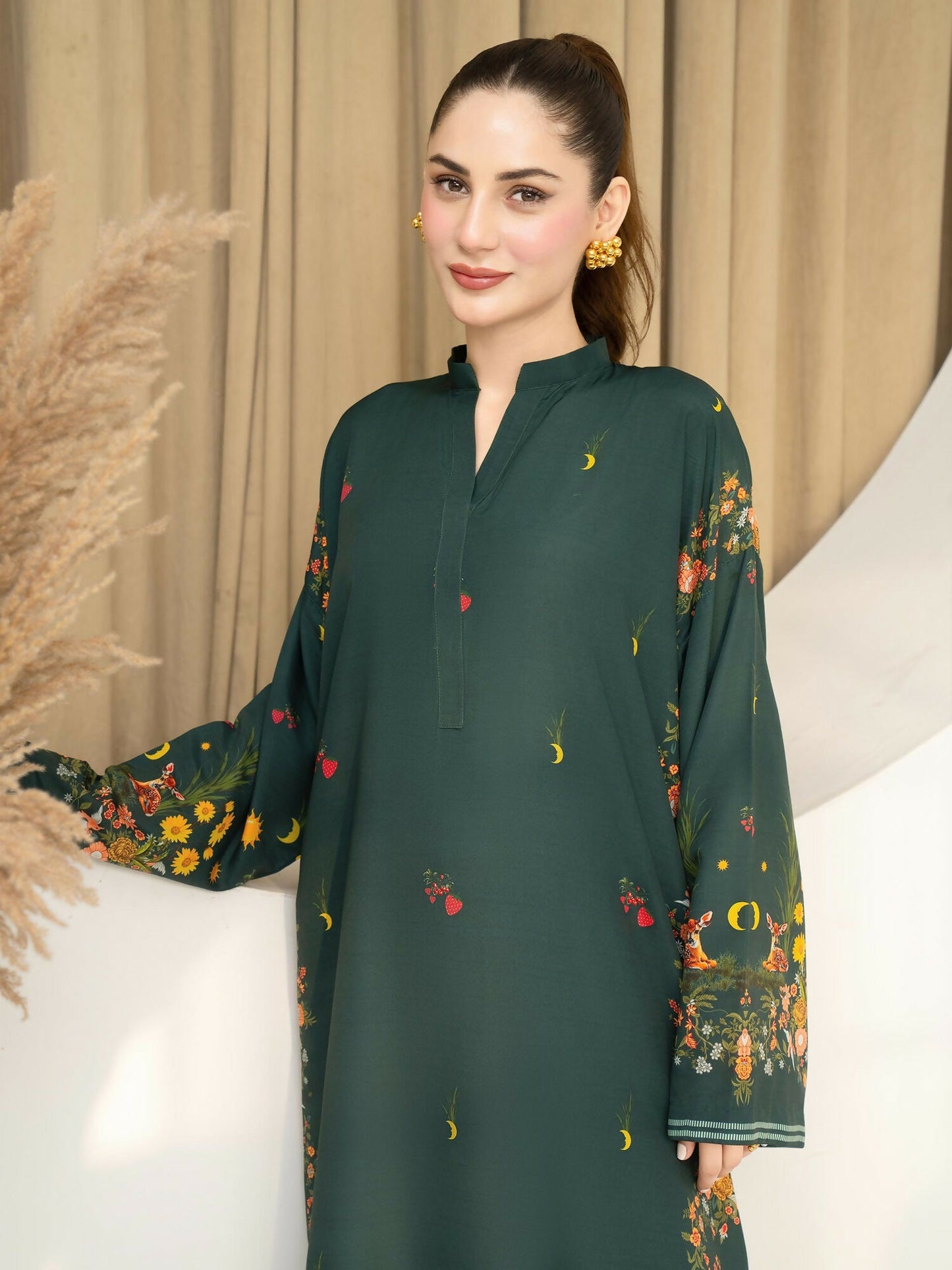 Panache Apparel Florise Lawn Printed Shirt-Fiorra