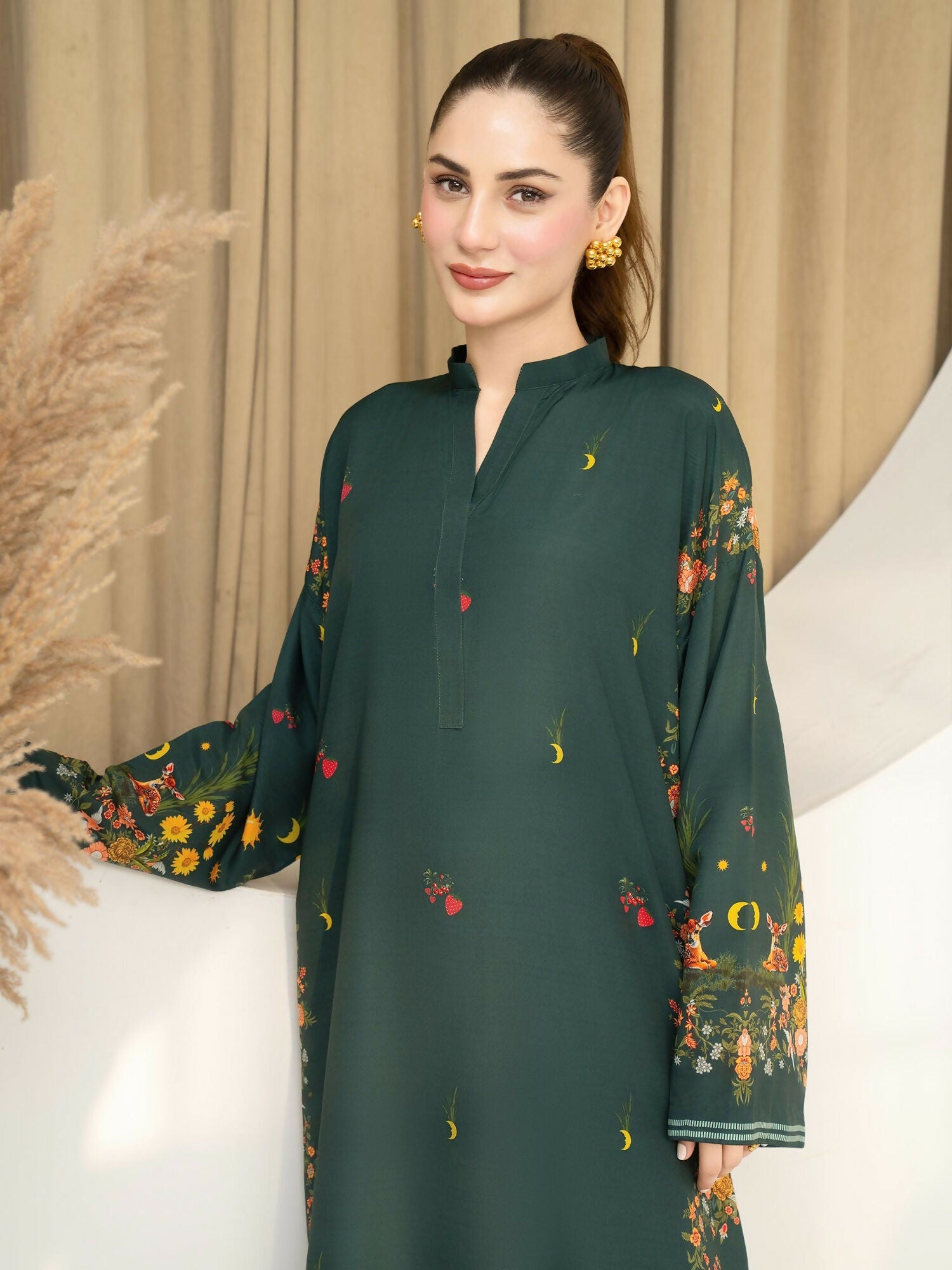 Panache Apparel Florise Lawn Printed Shirt-Fiorra