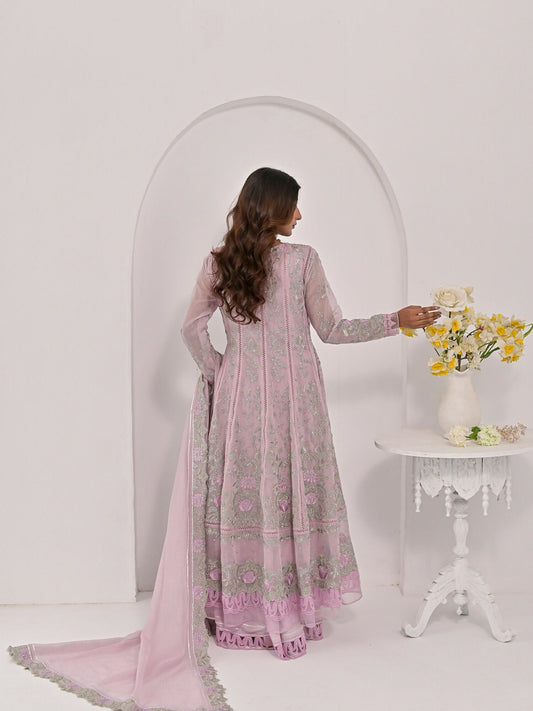 Farooq Hameed Studio Pariza Lux Festive'25 Khaadi Net Embroidered Stitched 3-Piece Suit-Sibel