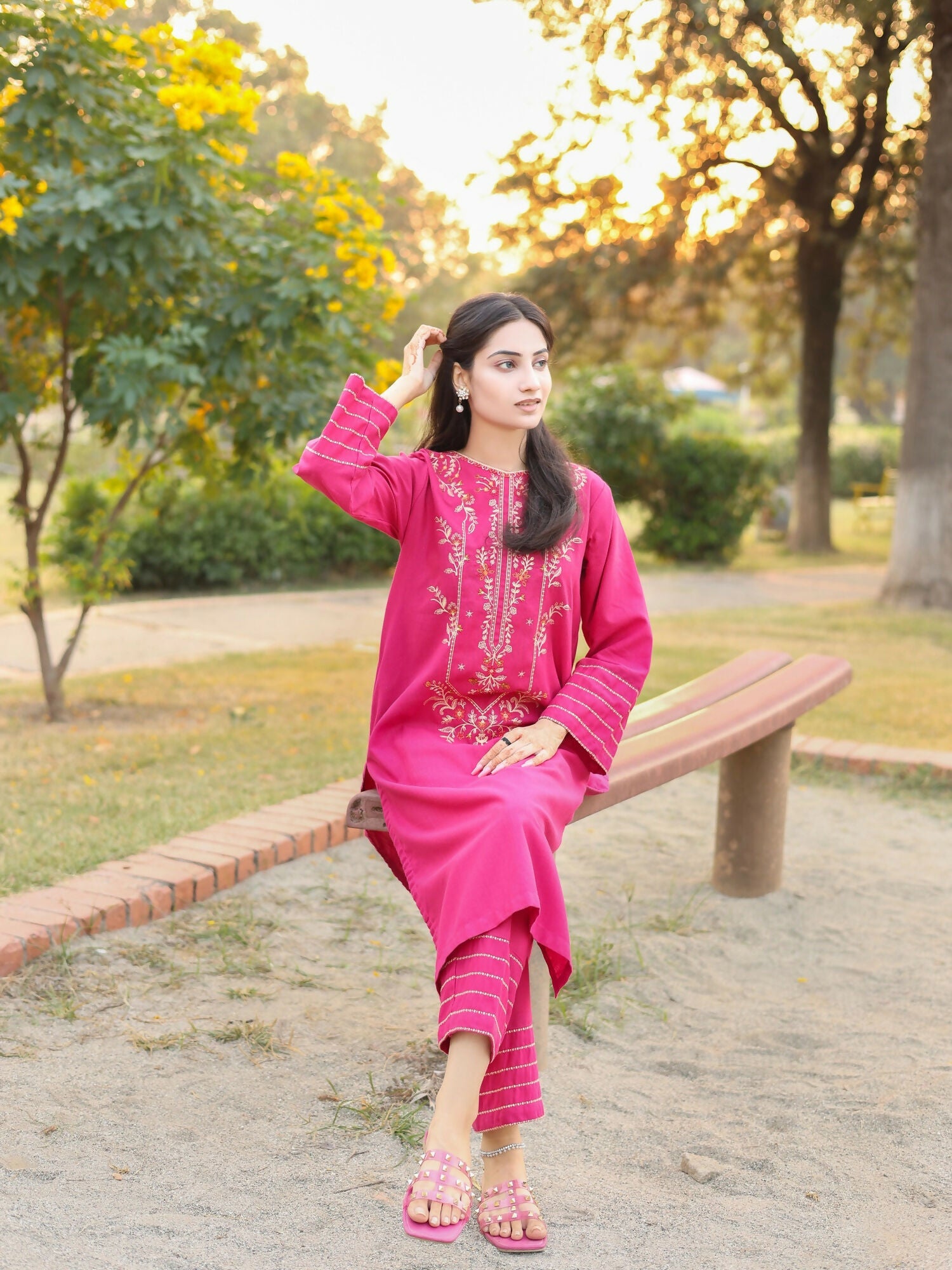 MAK Fashion Lawn Embroidered Stitched 2-Piece Suit-Mai