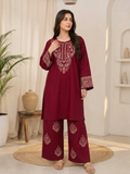 Red-Alina Lime Lawn Embroidered Stitched 2-Piece Suit-Signature
