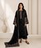 Alina Lime Summer Linen Embroidered Stitched 3-Piece Suit-Black Pearl