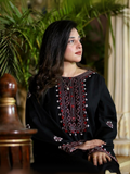 Tehzeeb Libas Summer Linen Embroidered Stitched 2-Piece Suit-SINDHI
