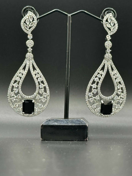 H&A Jewellery One Carat Silver Rhodium Plated Earrings