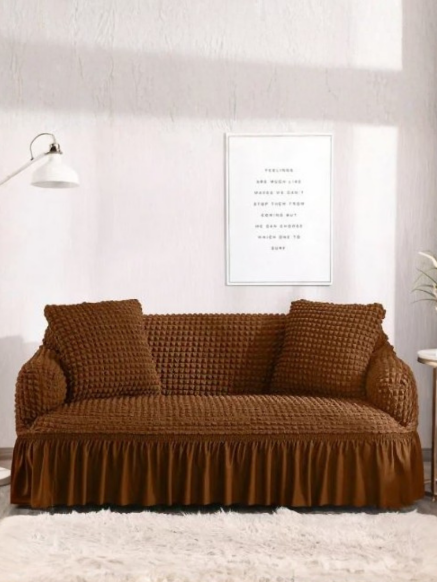 Elegant Bedding Persian Style Jersey Bubble Sofa Cover