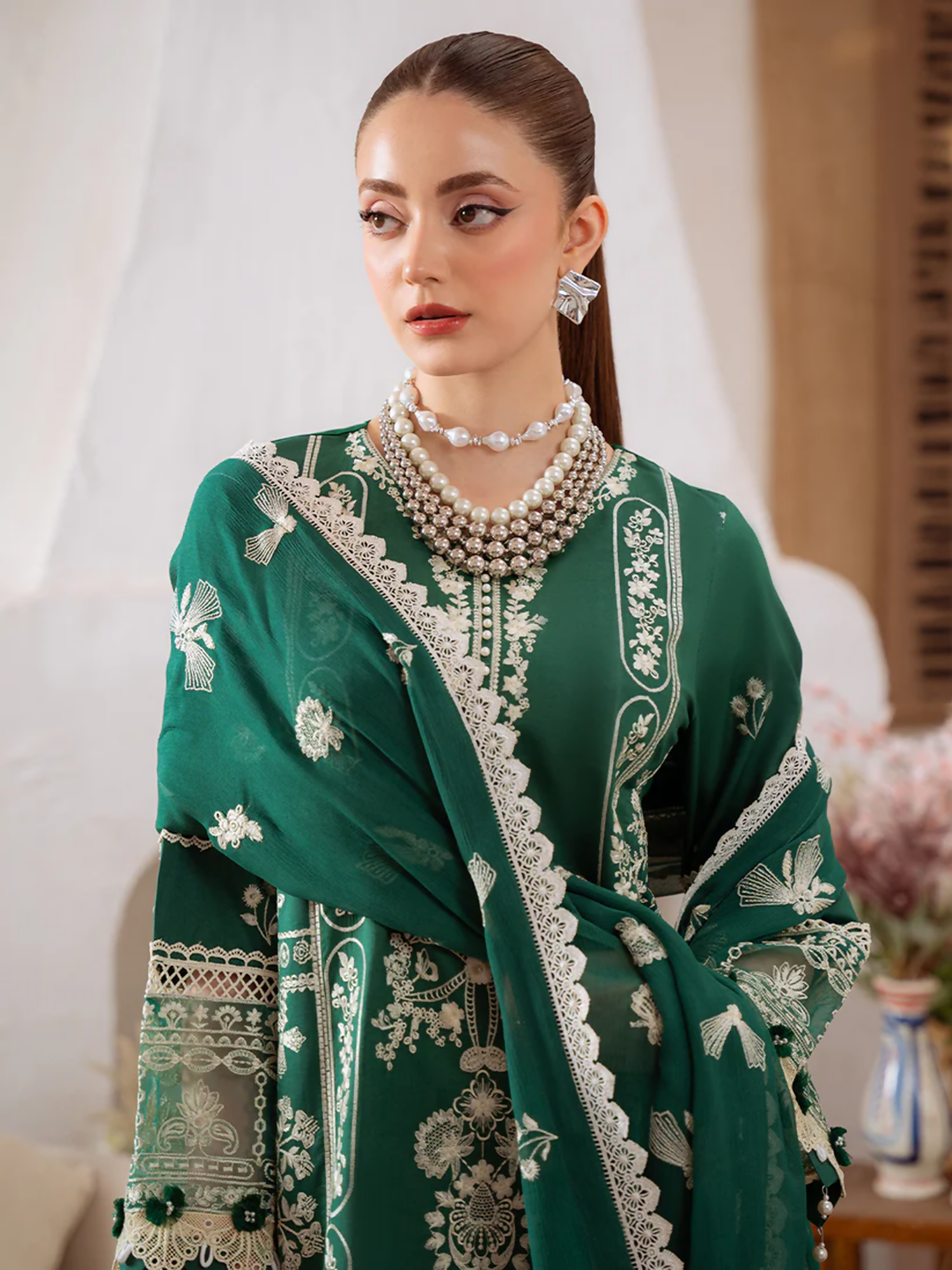 Mahnur Shanaya Lawn Embroidered Unstitched 3-Piece Suit-SN-04