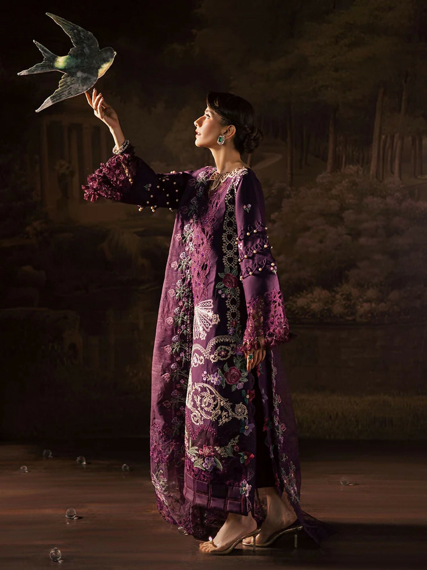 Parishay Enchanted Tales Lawn Embroidered Unstitched 3-Piece Suit-ET- 07