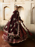 Hussain Rehar Massarat Festive Unstitched'25 Korean Raw Silk Embroidered 3-Piece Suit-Gulnar