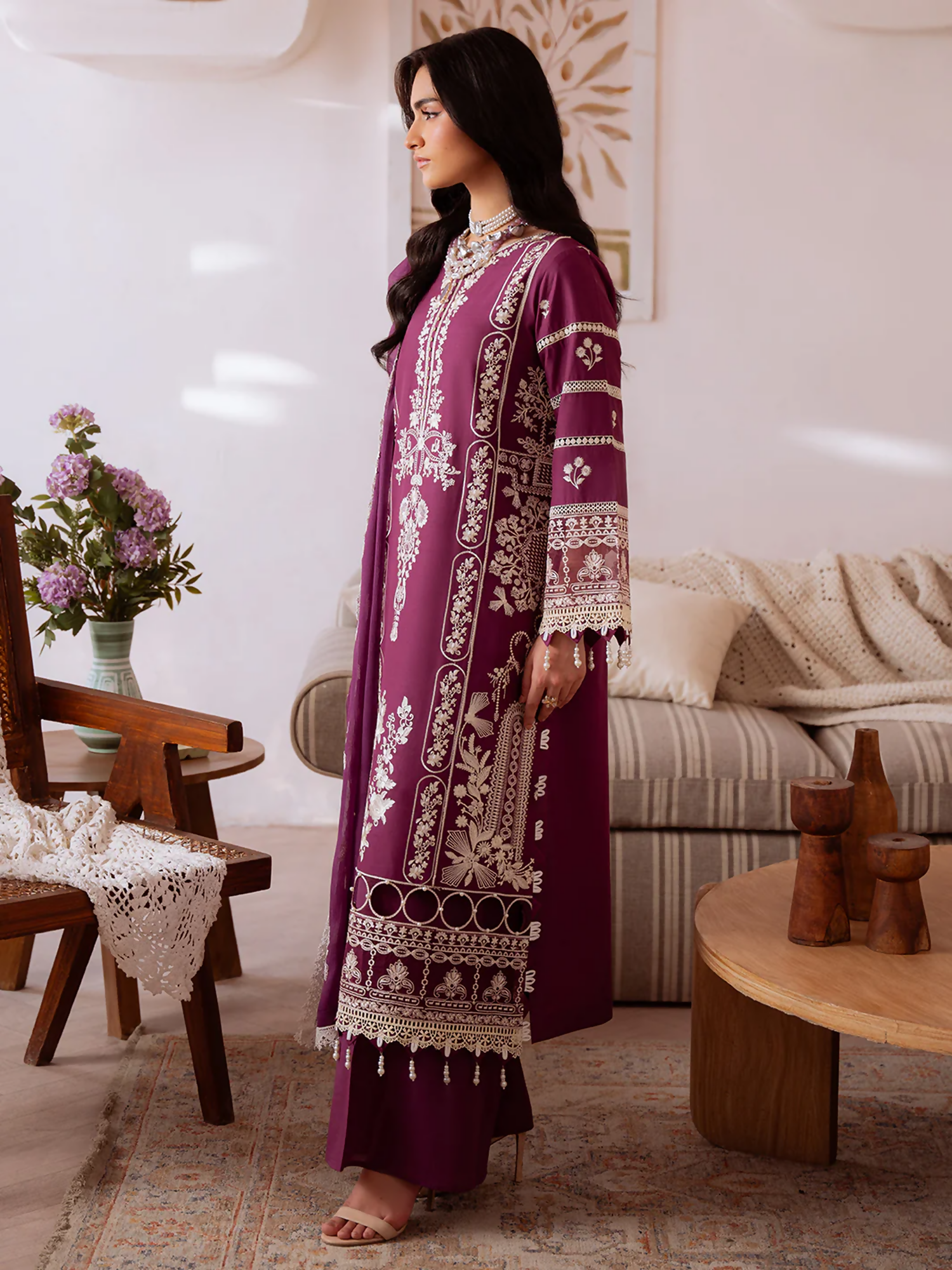 Mahnur Shanaya Lawn Embroidered Stitched 3-Piece Suit-SN-03