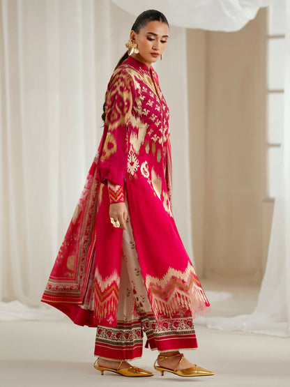 Binilyas Eres Bonita Viscose Embroidered Stitched 3-Piece Suit-1102-A