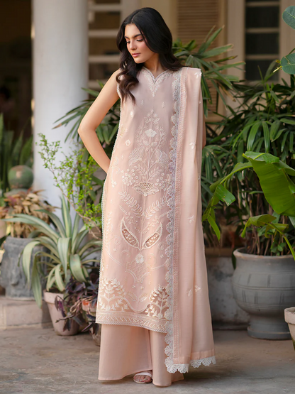 Mahnur Ember Lawn Embroidered Unstitched 3-Piece Suit-EM-002