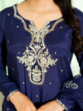Allure By IH Fashion Calling Raw Silk Embellished Stitched 3-Piece Suit-Alba