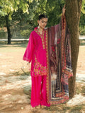 Hemstitch Lawn Embroidered Stitched 3-Piece Suit-Blush Petal