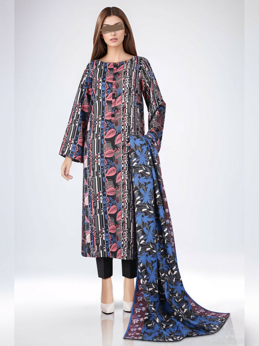 Saya Cotton Khaddar Printed Unstitched 3-Piece Suit-U04-24350-05B