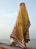 Hussain Rehar Luxury Lawn'26 Eid Edit Embroidered Unstitched 3-Piece Suit-Ochre