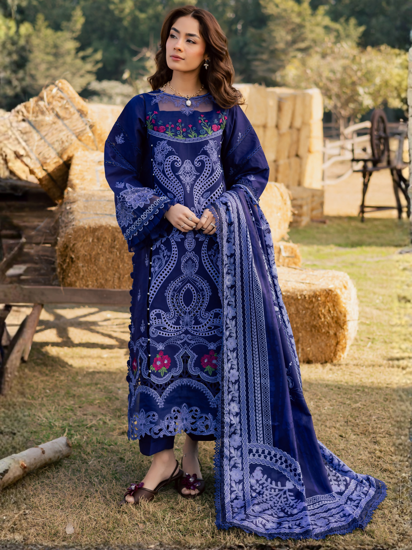 Parishay Summer Queen Vol 2 Lawn Embroidered Unstitched 3-Piece Suit-SQU-12
