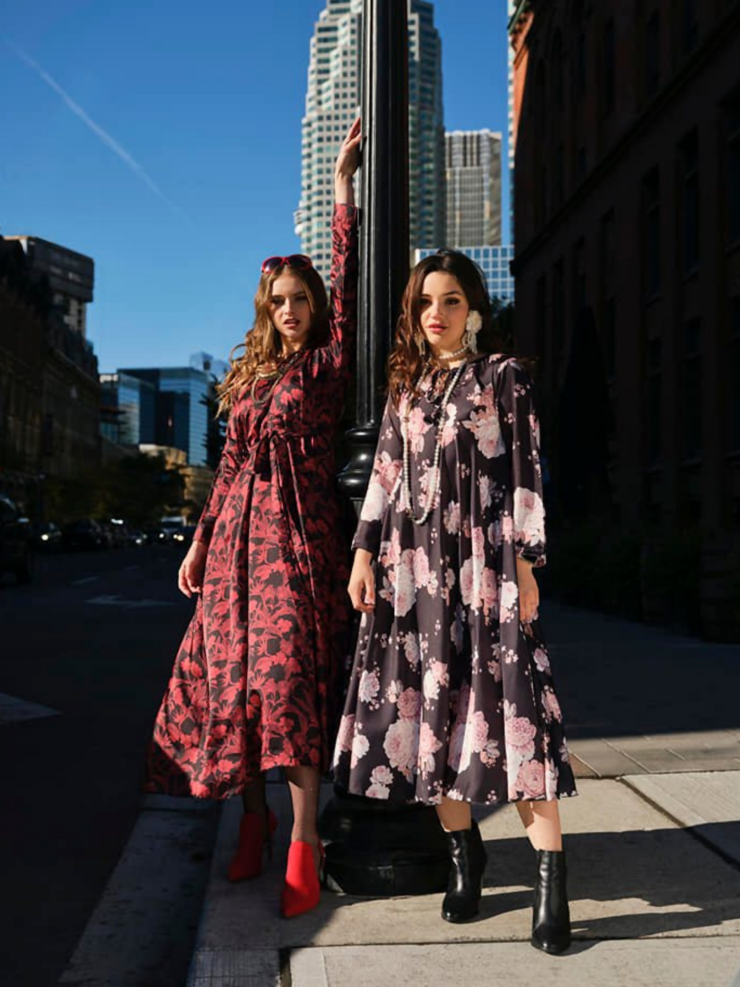 Panache Apparel Silk Printed Dress-Chic