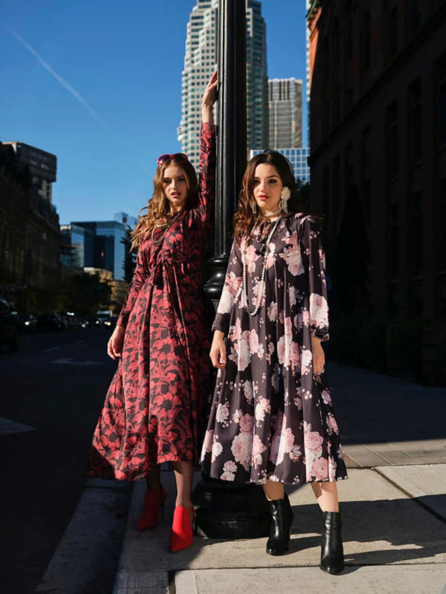 Panache Apparel Silk Printed Dress-Chic