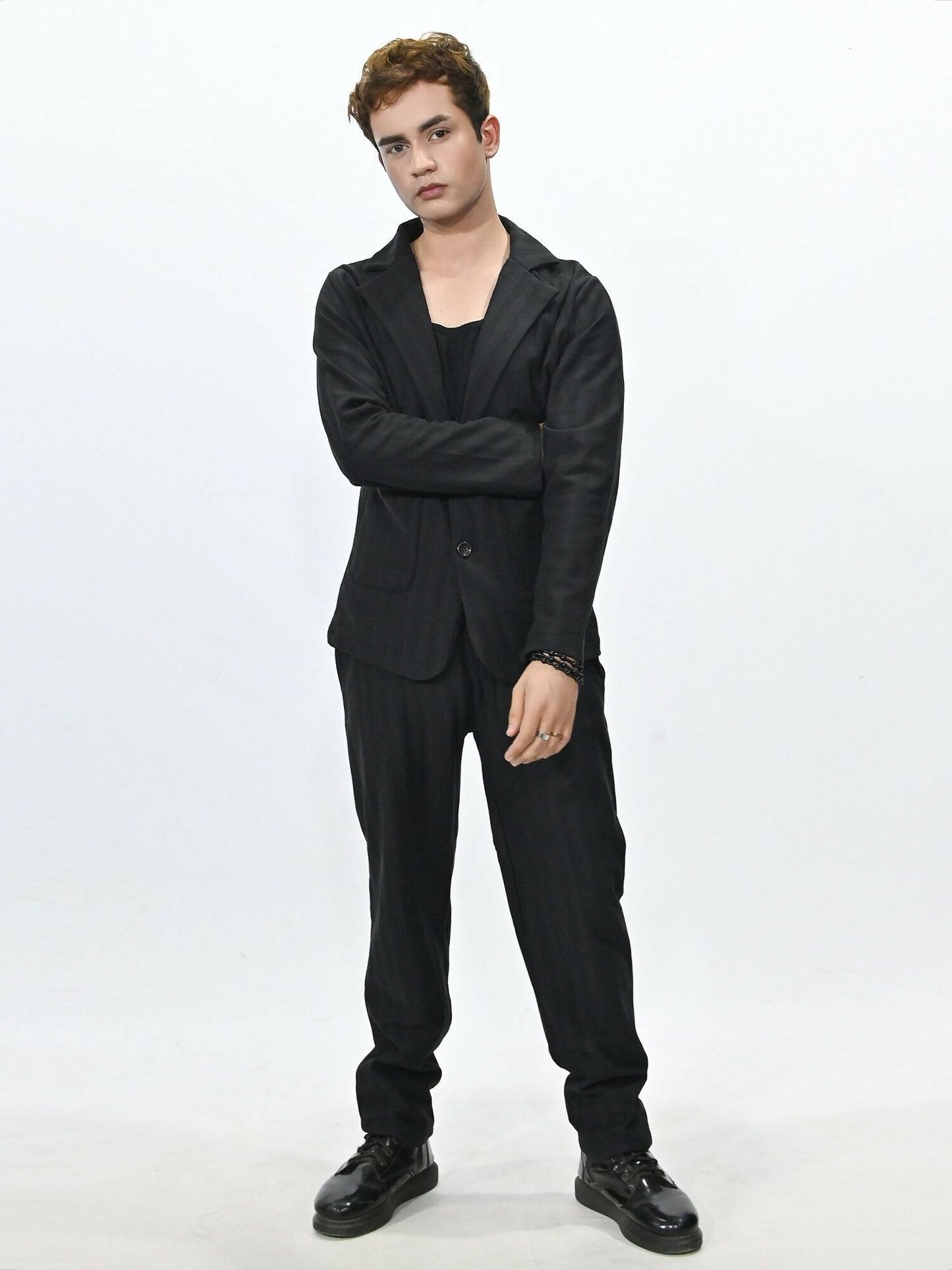 Jupiter Celebrity Self Textured Casual Pant Coat-14866