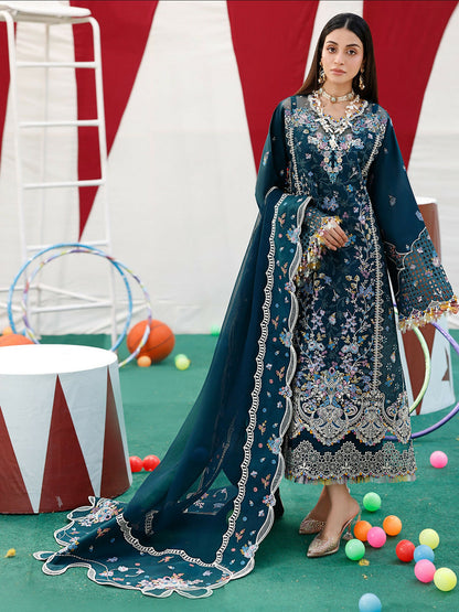 Binilyas Carnival Lawn Embroidered Stitched 3-Piece Suit-35-A