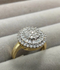 H&A Jewellery 18K Gold Polished Zircon Diamond Cluster Ring