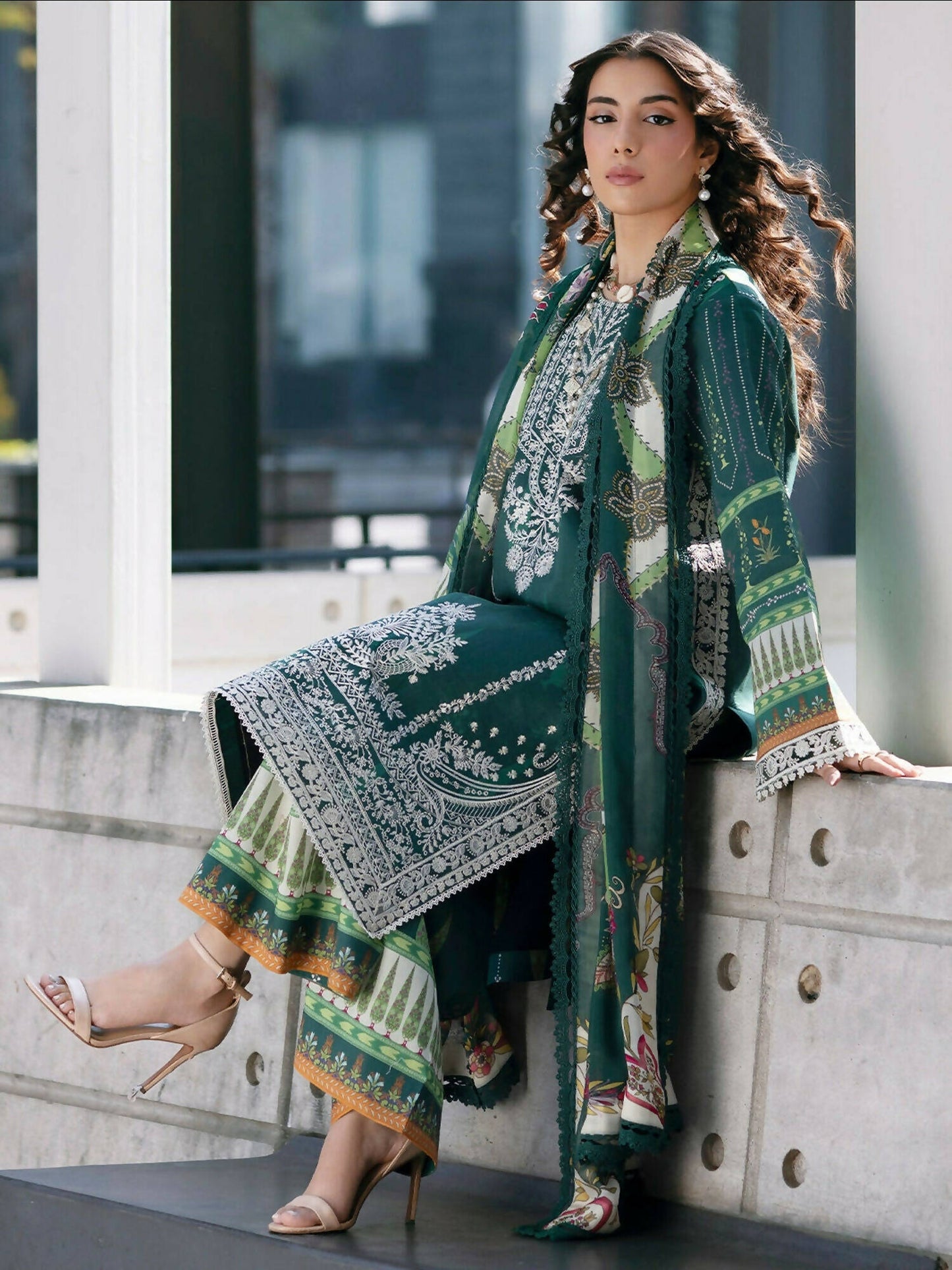 Mahnur Broadway Luxury Lawn'26 Embroidered Stitched 3-Piece Suit-BW-012
