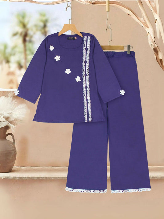 Velvour Girls Cotton Co-Ord Set-VG183-A