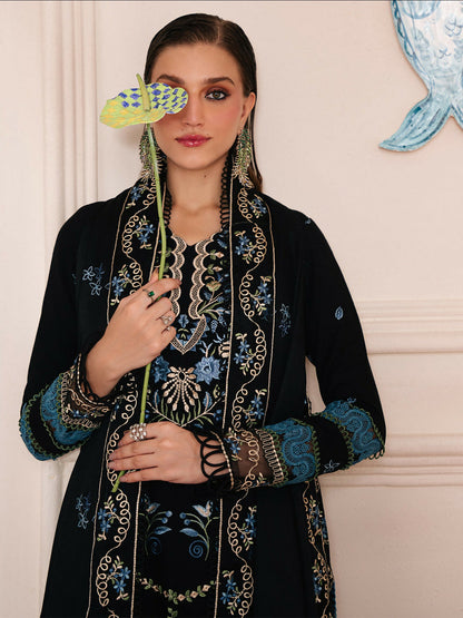 Mahnur Secret Garden Karandi Embroidered Stitched 3-Piece Suit–SG-011