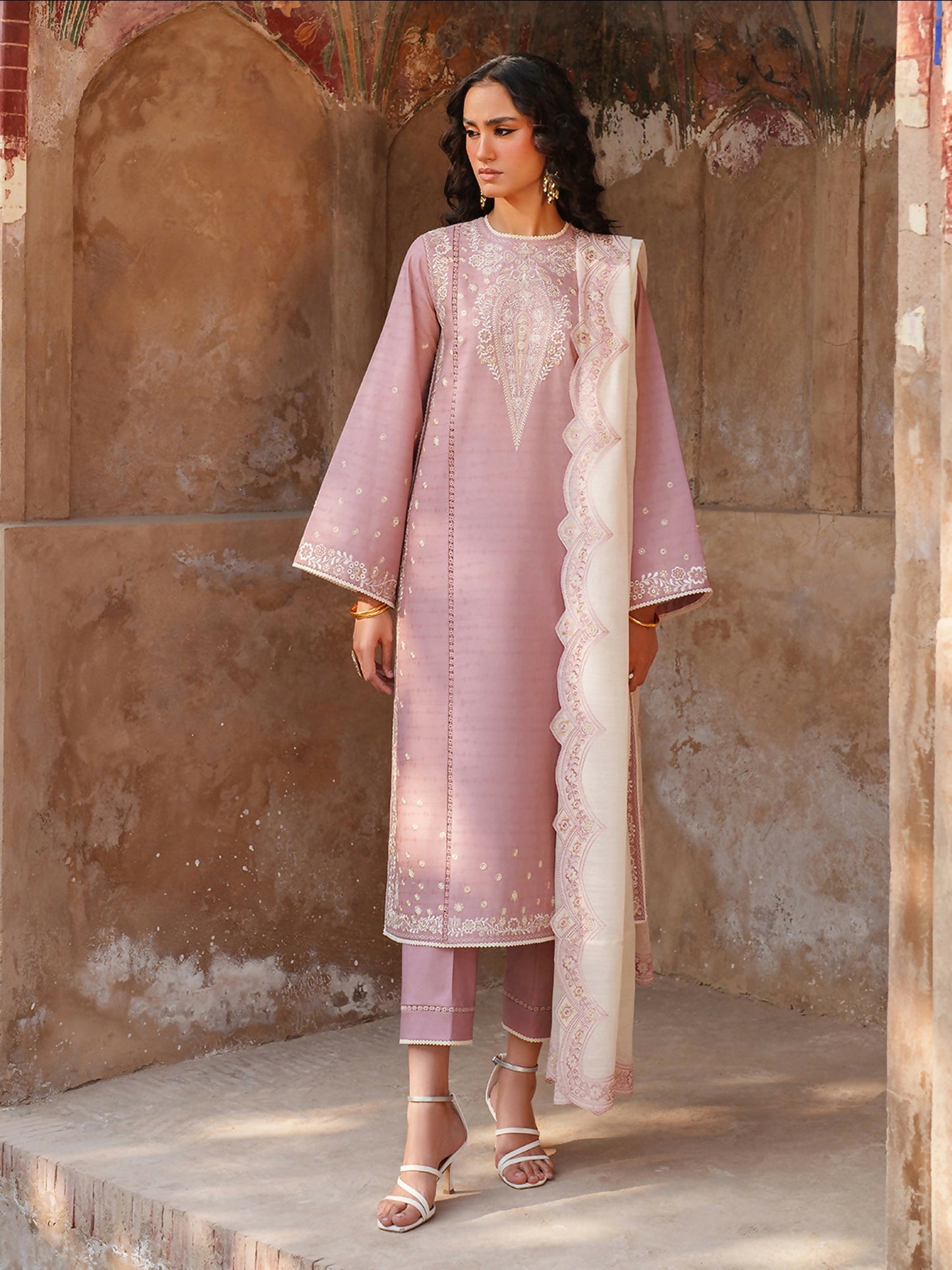 Binilyas Suroor Eid Pret'26 Lawn Embroidered Stitched 3-Piece Suit-245-B