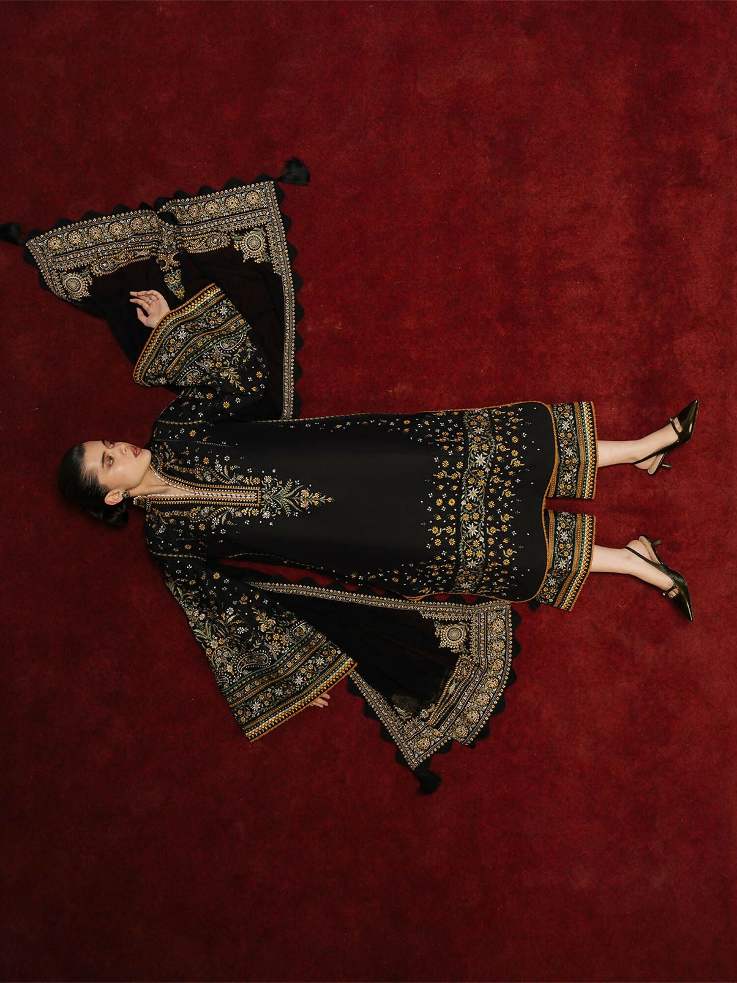 Jugnu by Hussain Rehar The Reserved View SS/Edit I Cotton Embroidered Unstitched 3-Piece Suit-Rani