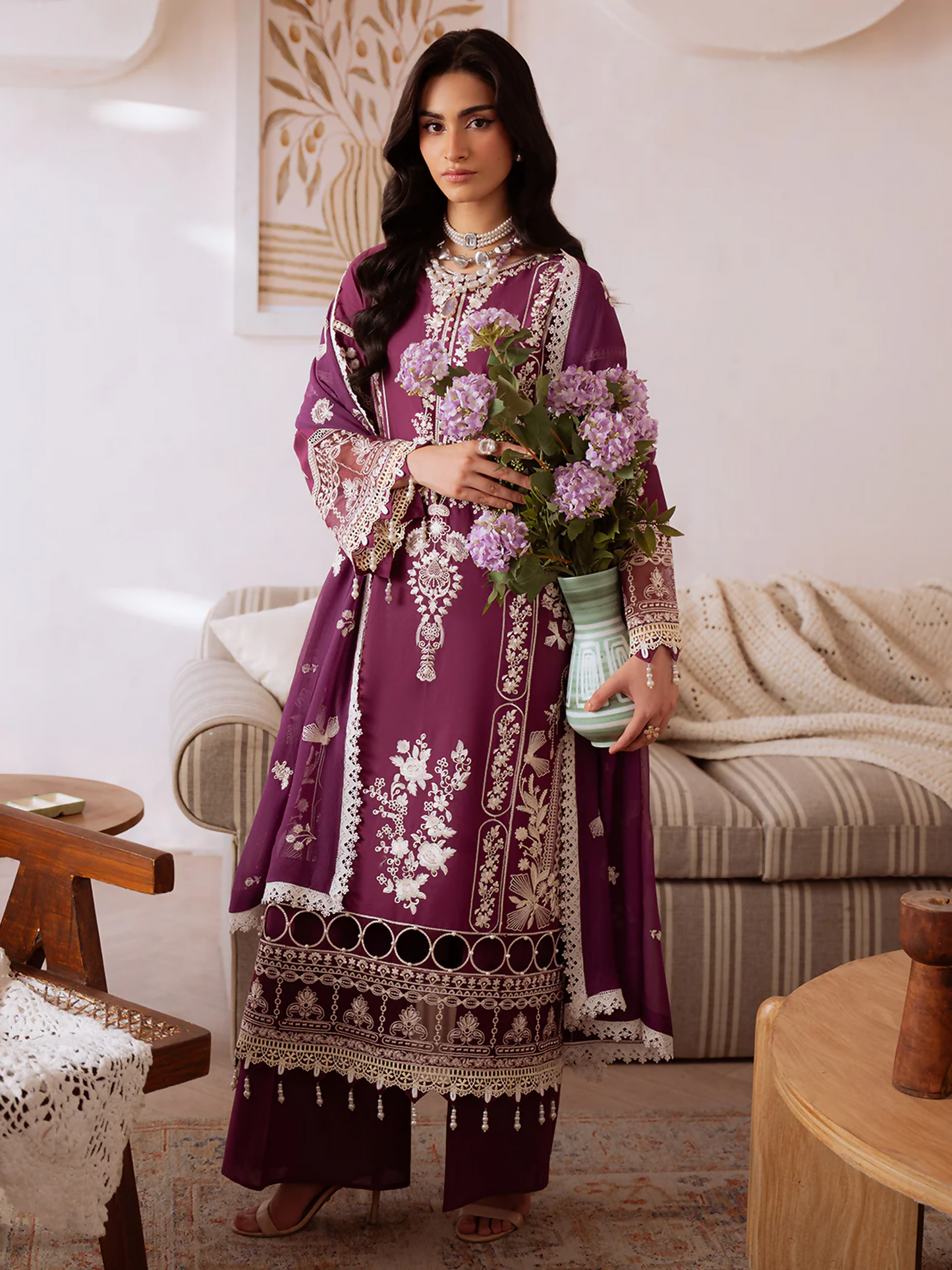 Mahnur Shanaya Lawn Embroidered Unstitched 3-Piece Suit-SN-03
