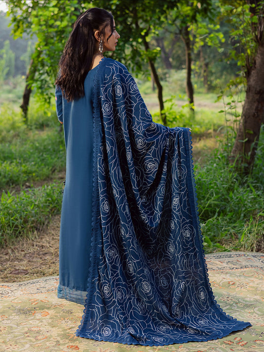 Parishay Winterwood Tales Khaddar Embroidered Unstitched 3-Piece Suit- WW - 12