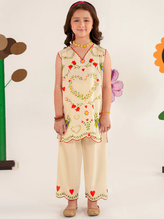 Panache Apparel Bloomie Silk Lawn Printed Stitched Suit-Zibelle