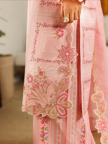 Mahnur Leila Lawn'26 Embroidered Unstitched 3-Piece Suit-L-06