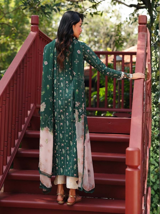 Qalamkar Qprints Lawn'26 Embroidered Unstitched 3-Piece Suit-AX-09-(B)-Greer