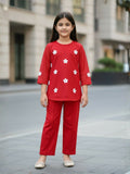 Velvour Girls Cotton Printed Co-Ord Set-VG194-A