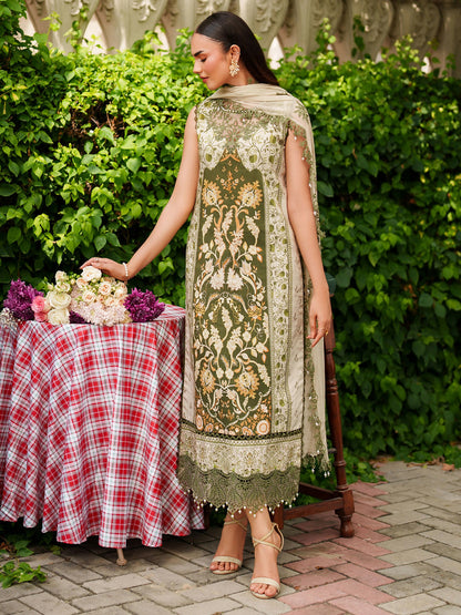 Parishay Ivy Bloom Viscose Embroidered Stitched 3-Piece Suit-IW-03