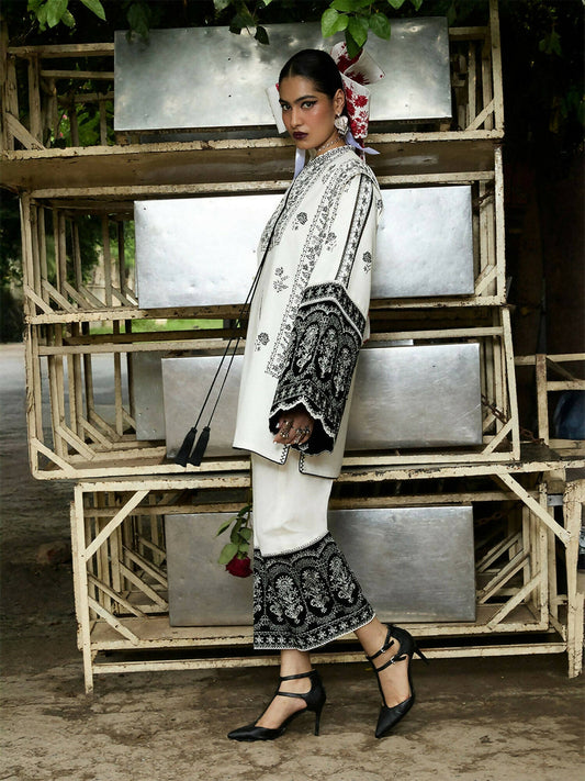 Jugnu By Hussain Rehar Mono'25 Edit IV Cotton Embroidered Stitched 2-Piece Suit-Ayai